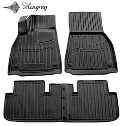 3D Килимки Tesla Model S Plaid 2021- (4шт) Stingray Автокилимки в салон