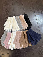 Перчатки женские зимние, на зиму перчатки тёплые натуральные, плотные, вязаные