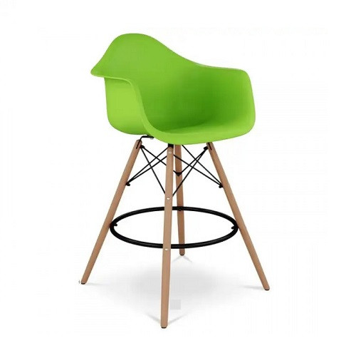 Крісло барне Тауер Вуд Eames зелений, фото 1