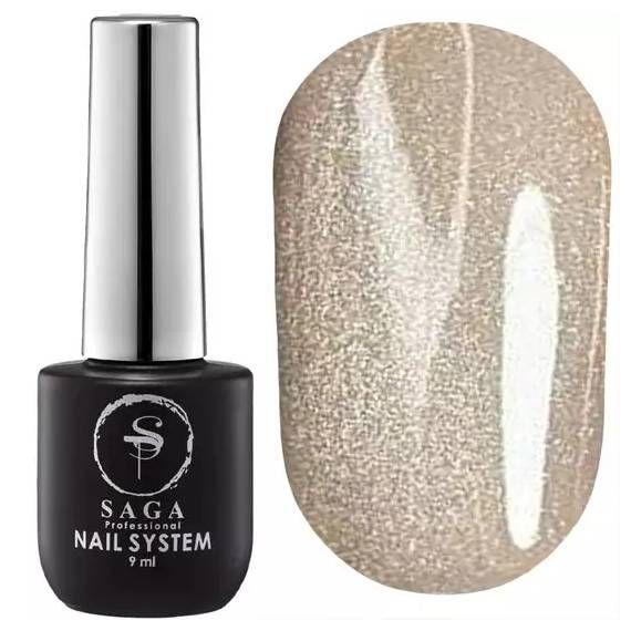 Гель-лак котяче око Saga Professional Glow Cat №06 блідо-коричневий, 9 мл, фото 1