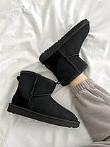Зимові Жіночі Черевики UGG Classic Mini Black / УГГ Классик Мини Черные, фото 4