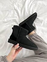 Зимові Жіночі Черевики UGG Classic Mini Black / УГГ Классик Мини Черные, фото 3