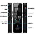 Цифровий HIFI диктофон з голосовою активацією, шумозаглушенням і MP3 плеєром Vandlion V59 64 ГБ, фото 7