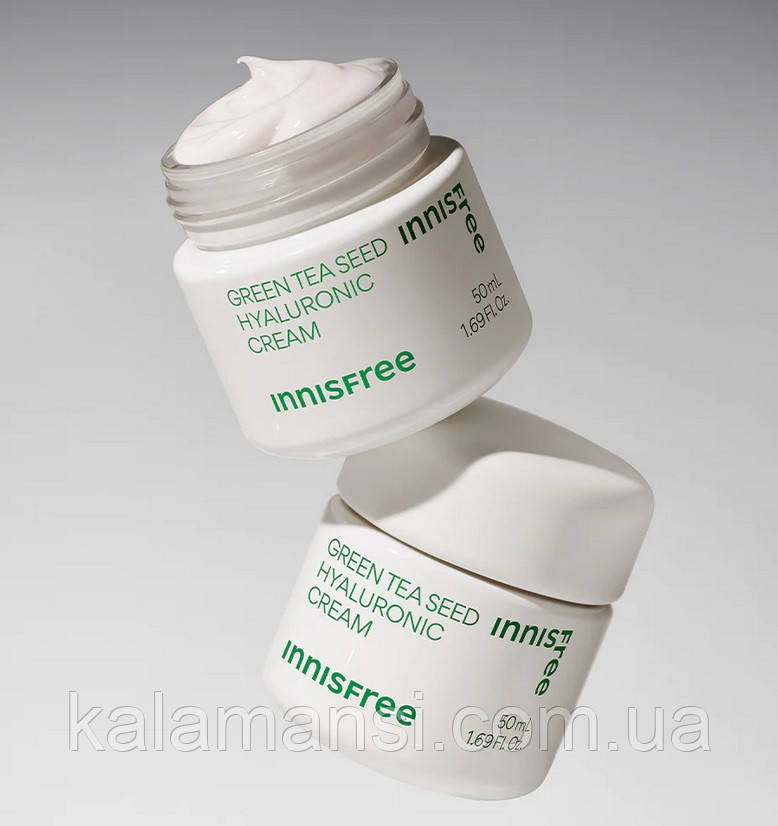 Крем для обличчя з насінням зеленого чаю Innisfree Green Tea Seed Hyaluronic Cream 50 мл