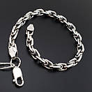 Чоловічий срібний браслет подвійний якір. Браслет на руку козацький біт 19 розмір срібло 925, фото 10