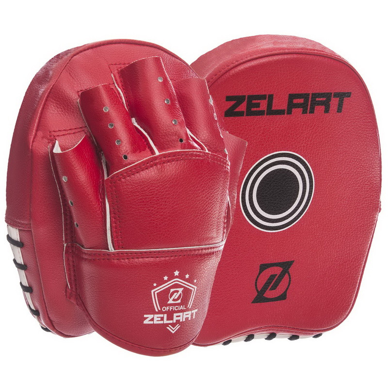 Лапи вигнуті для боксу та єдиноборств (2 шт) PU ZELART BO-1418 20x17x3 см, фото 1