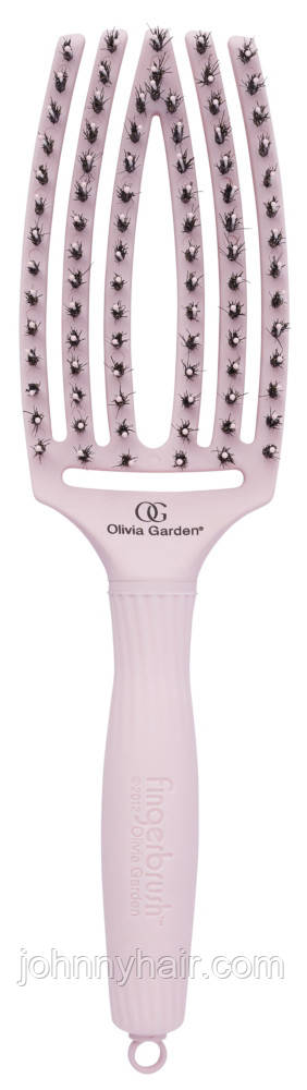 Щітка масажна Olivia Garden Finger Brush Combo PASTEL Pink, фото 1