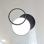 Led люстра с кругами Diasha 62W до 16 м² колір Білий + Чорний Z212-2BK, фото 2