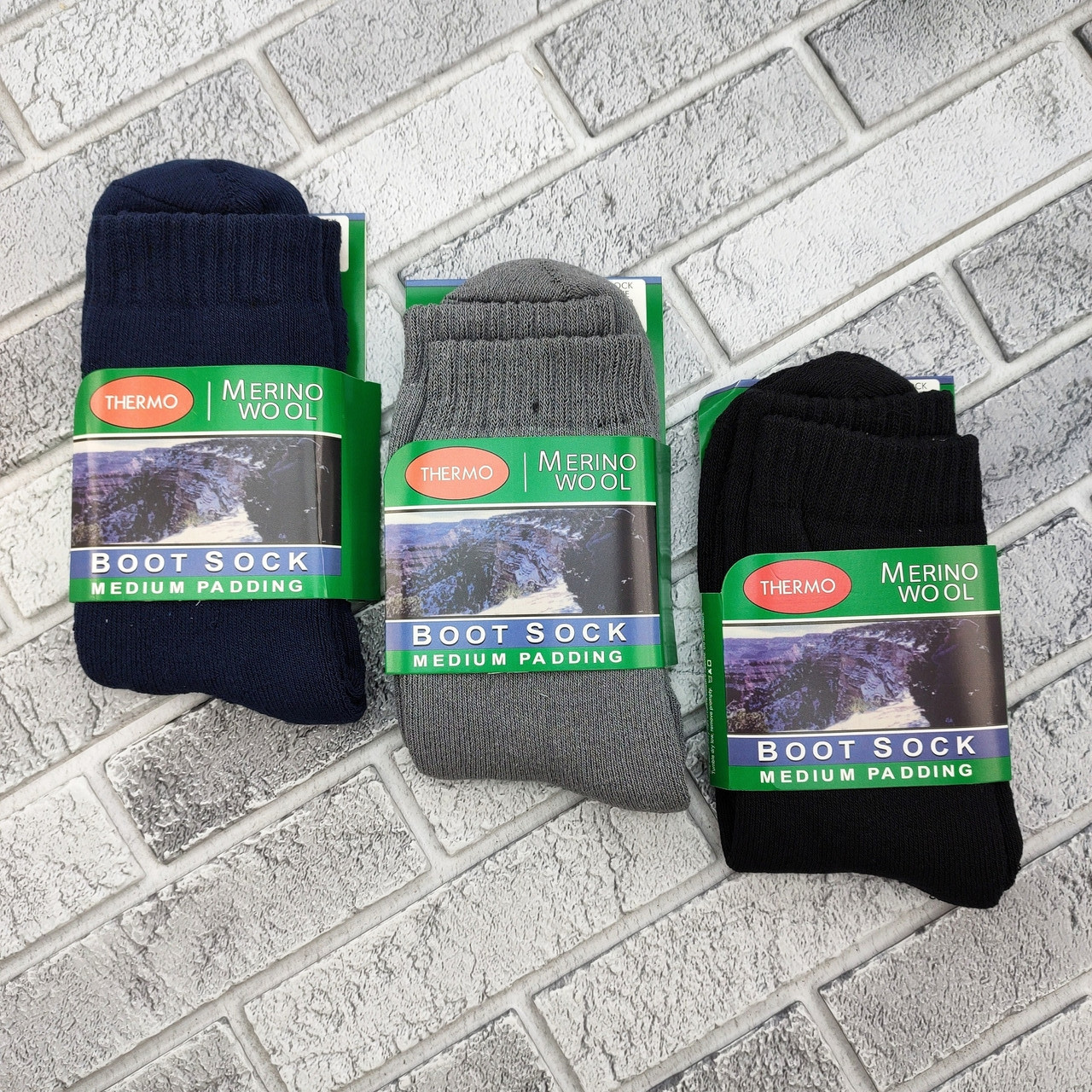 Шкарпетки чоловічі високі зимові вовняні шерстяні з махрою р.41-45 асорті BOOT SOCKS ТЕРМО 186086090, фото 1