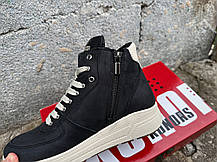 Зимові шкіряні черевики Konors 7173/33/67-16 чорні з блискавкою на натуральній овчині, фото 5