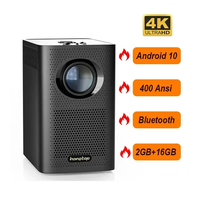 Проєктор HONGTOP S30MAX 4K <unk> Android 10 <unk> Wi-Fi 6 <unk> 400ANSI <unk> BT5.0 <unk> 1920х1080P