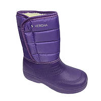 Чоботи жіночі зимові Дутики (сноутси), Фіолетові, на липучці, розміри 36 37 38 39 40 41