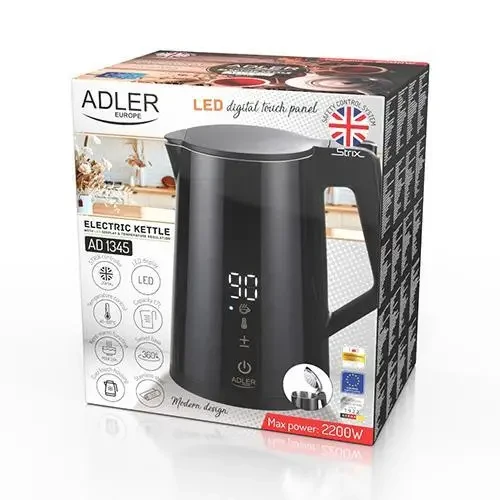 Бытовой дисковый электрочайник с подсветкой Adler AD 1345 LED 2200 Вт на 1.7л STRIX (Польша) - фото 8 - id-p2031873746