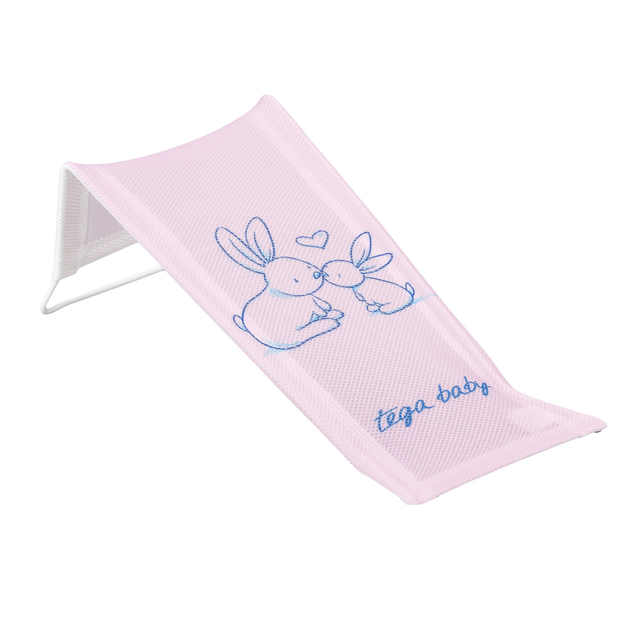 Лежак для купання з малюнком "Зайчики" Світло-рожевий