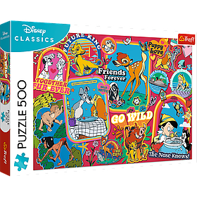 Пазли - (500 елм.) - "Дісней крізь роки" / Дісней / Trefl