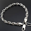 Чоловічий срібний браслет подвійний якір. Браслет на руку козацький біт 19 розмір срібло 925, фото 7