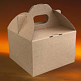 Крафтова картонна коробка для доставки обідів, фото 3