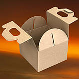 Крафтова картонна коробка для доставки обідів, фото 2
