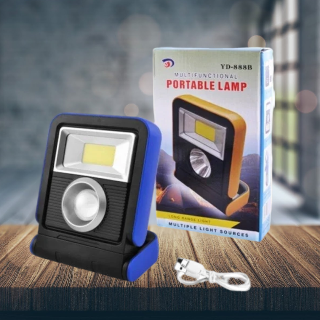 Яскравий ліхтарик прожектор YD-888A сонячна панель USB | Прожектор ліхтар, фото 1