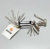 Мультитул для велосипеда з витисканням і шестигранниками (велоінструмент) 11 в 1