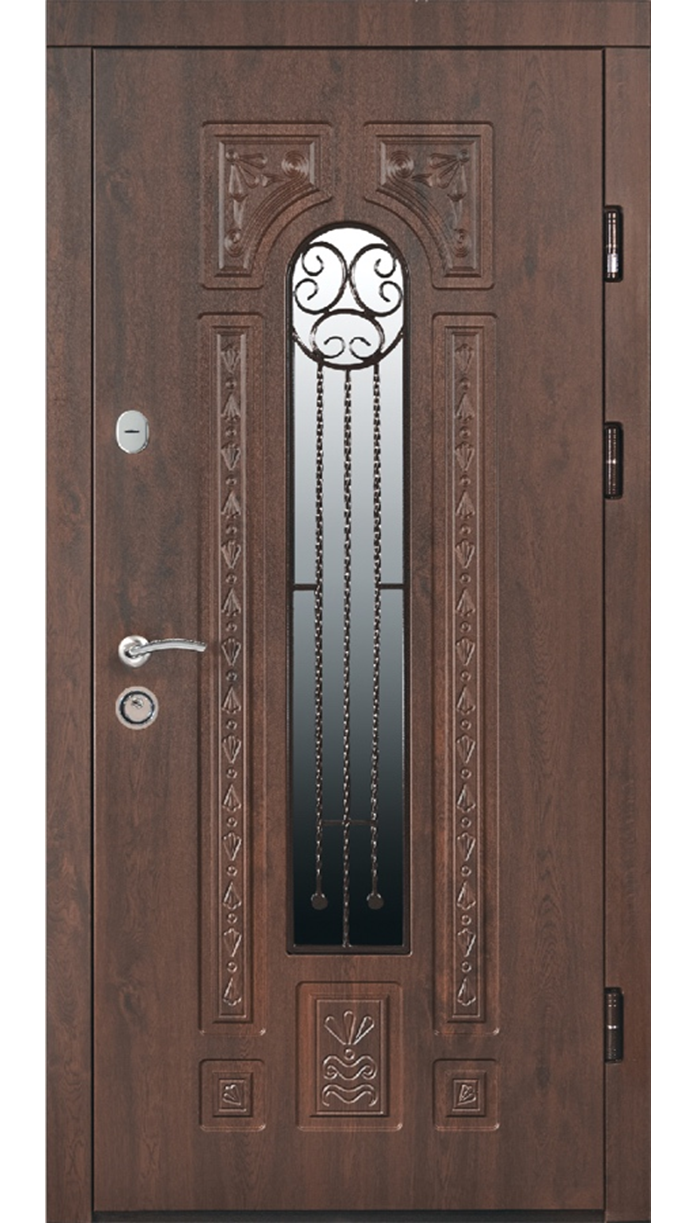Вхідні двері модель П-139 Vinorit дуб темний