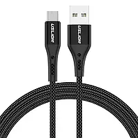 Кабель Micro USB Uslion 3A 1 м швидке заряджання, передавання даних