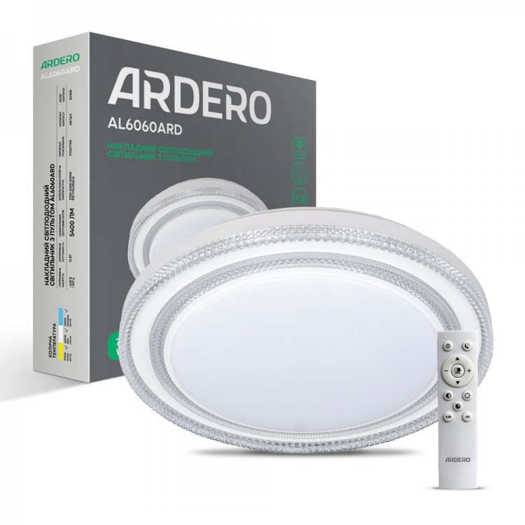 Світлодіодний світильник Ardero AL6060ARD 72W 2700-6500К 5040Лм CRISTAL 500х100 мм