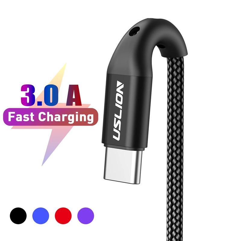 Кабель USB Type-C Uslion 3A 1 м швидке заряджання, передавання даних