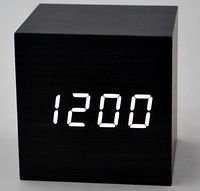 Часы електронные с будильником настольные от сети и батареек с белыми диодами VST-869-6