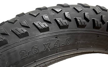 Покришка 26x4.0 на велосипед "Fatbike" (Фетбайк), "Wanda" KING, фото 3