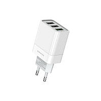 Сетевое зарядное устройство USB BOROFONE BA40A QC3.0 3USB/3A White