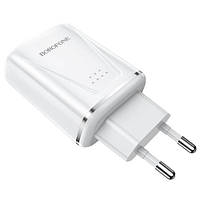 Зарядное устройство USB BOROFONE BA54A QC3.0 18W 2USB/3A White