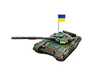 Красиві статуетки на подарунок з гіпсу "Український танк Т-64БВ", патріотична статуетка, декор для дому