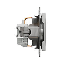 Розетка Schneider Electric Asfora алюміній одинарна із заземленням внутрішня EPH2900161, фото 3