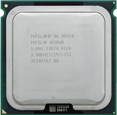 Процесор Intel Xeon X5450 4-ядра 3.0 GHz SLBBE E0 для LGA775, фото 1