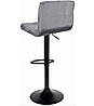 Велюровий барний стілець зі спинкою Hoker Bonro B-0106 сірий із чорною основою, фото 2