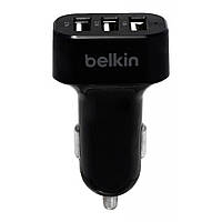 АЗУ Belkin Car Charger Set (Lightning) (3 USB)(3.1 A) Black