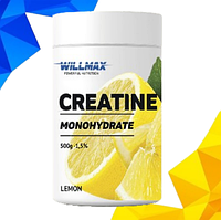 Креатин Моногидрат Creatine Monohydrate Willmax 500 грамм со вкусом лимона