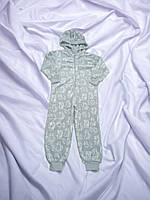 Кигуруми детская пижама для мальчика цветная 110-116, Светло-серый