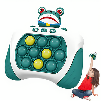 Іграшка антистрес Quick Pop It Baby Frog / Електронна приставка / Поп іт / Консоль на батарейках