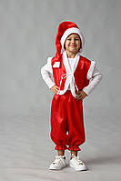 Новогодний карнавальный костюм гнома (красный) 2,5 - 7 лет