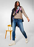 Жіночий светр джерсі з довгим рукавом Street One Бежевий, фото 2