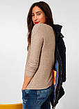 Жіночий светр джерсі з довгим рукавом Street One Бежевий, фото 3