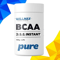 Аминокислоты BCAA Бсаа Willmax BCAA 2:1:1 Instant 400 г без вкуса натуральный