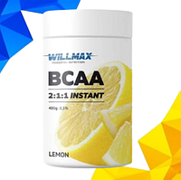 Аминокислоты BCAA Бсаа Willmax BCAA 2:1:1 Instant 400 г со вкусом лимона