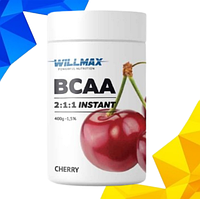 Аминокислоты BCAA Бсаа Willmax BCAA 2:1:1 Instant 400 г со вкусом вишни