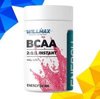 Аминокислоты BCAA Бсаа Willmax BCAA 2:1:1 Instant 400 г без вкуса чистый Энергетик