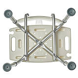 Стілець для ванної та душу зі спинкою, білий, фото 3