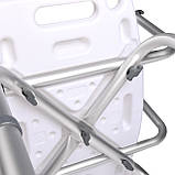 Стілець для ванної та душу зі спинкою, білий, фото 4