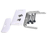 Стілець для ванної та душу зі спинкою, білий, фото 5